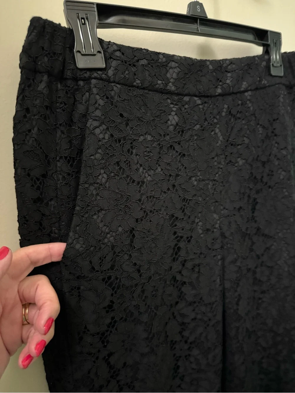 J. Crew Black Cropped Lace Ankle Pants